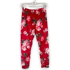 The Children’s Place Red Rose Velvet Pants Size Extra Large